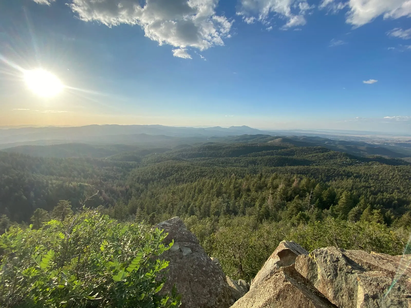 A sweeping high-country view from a nearby Prescott overlook, a short drive from the cabin